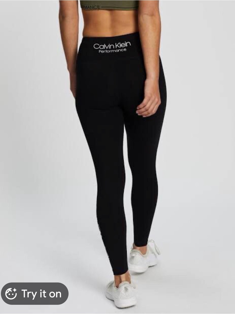 Calvin Klein Black Performance Mid-Rise Leggings